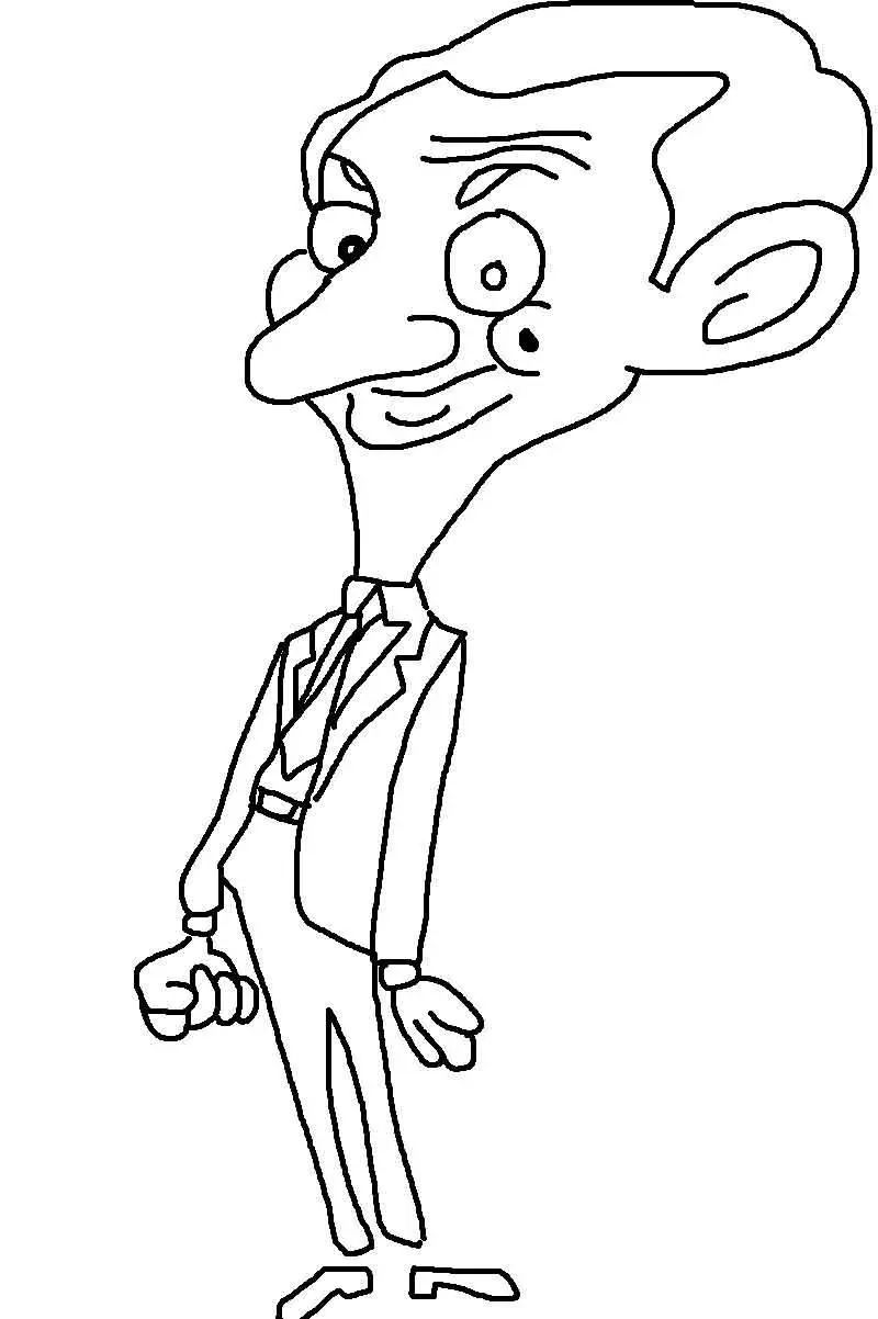 Çocuklar İçin Mr-Bean Boyama Sayfaları 