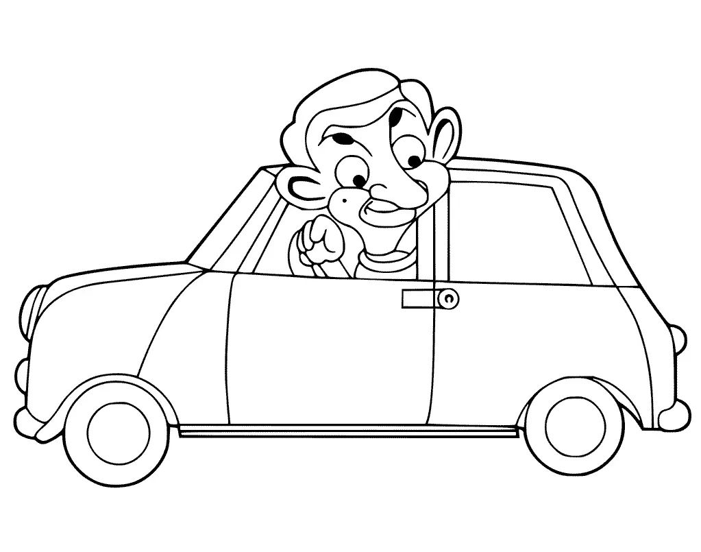 Çocuklar İçin Mr-Bean Boyama Sayfaları 