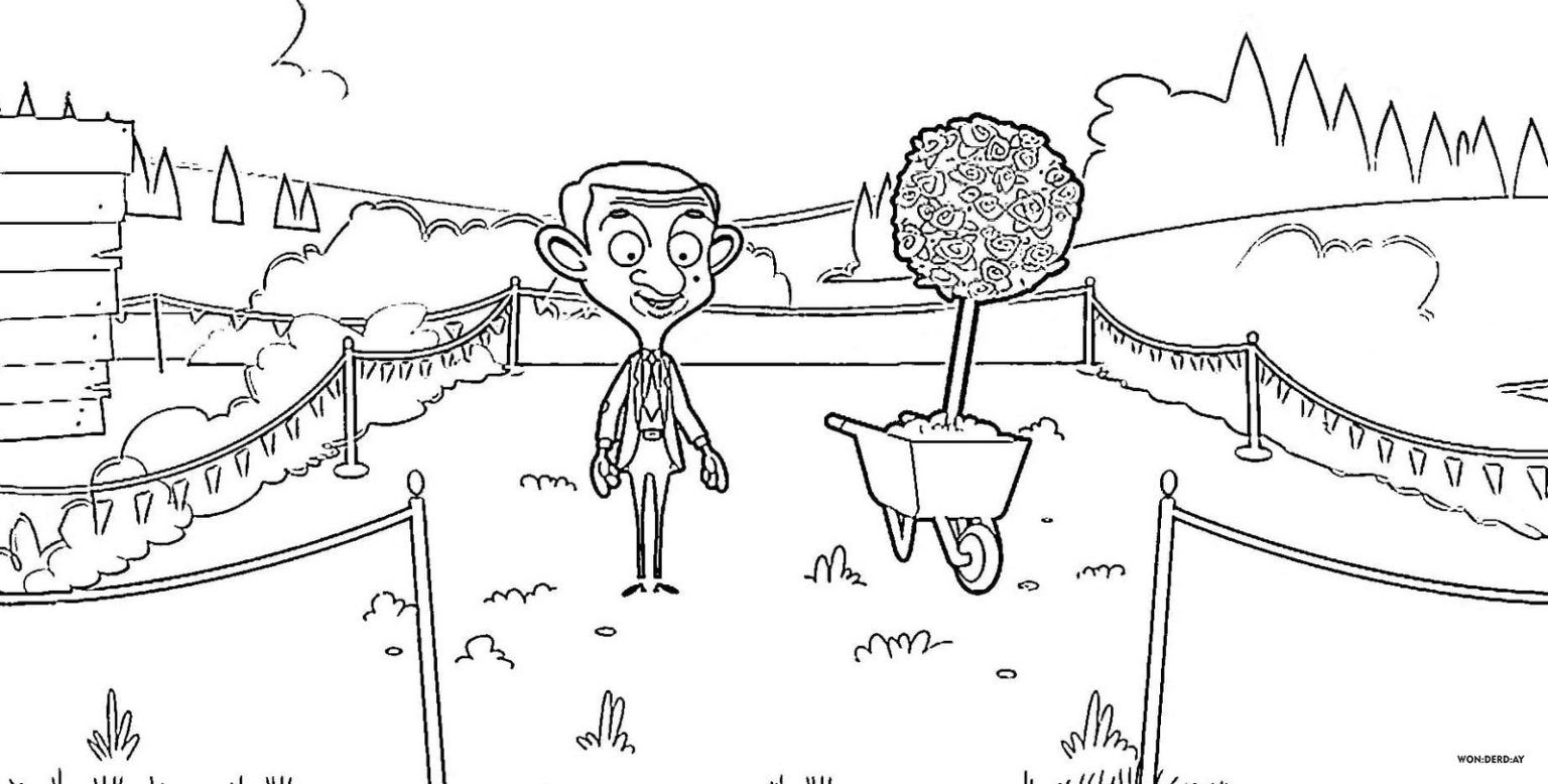 Çocuklar İçin Mr-Bean Boyama Sayfaları 