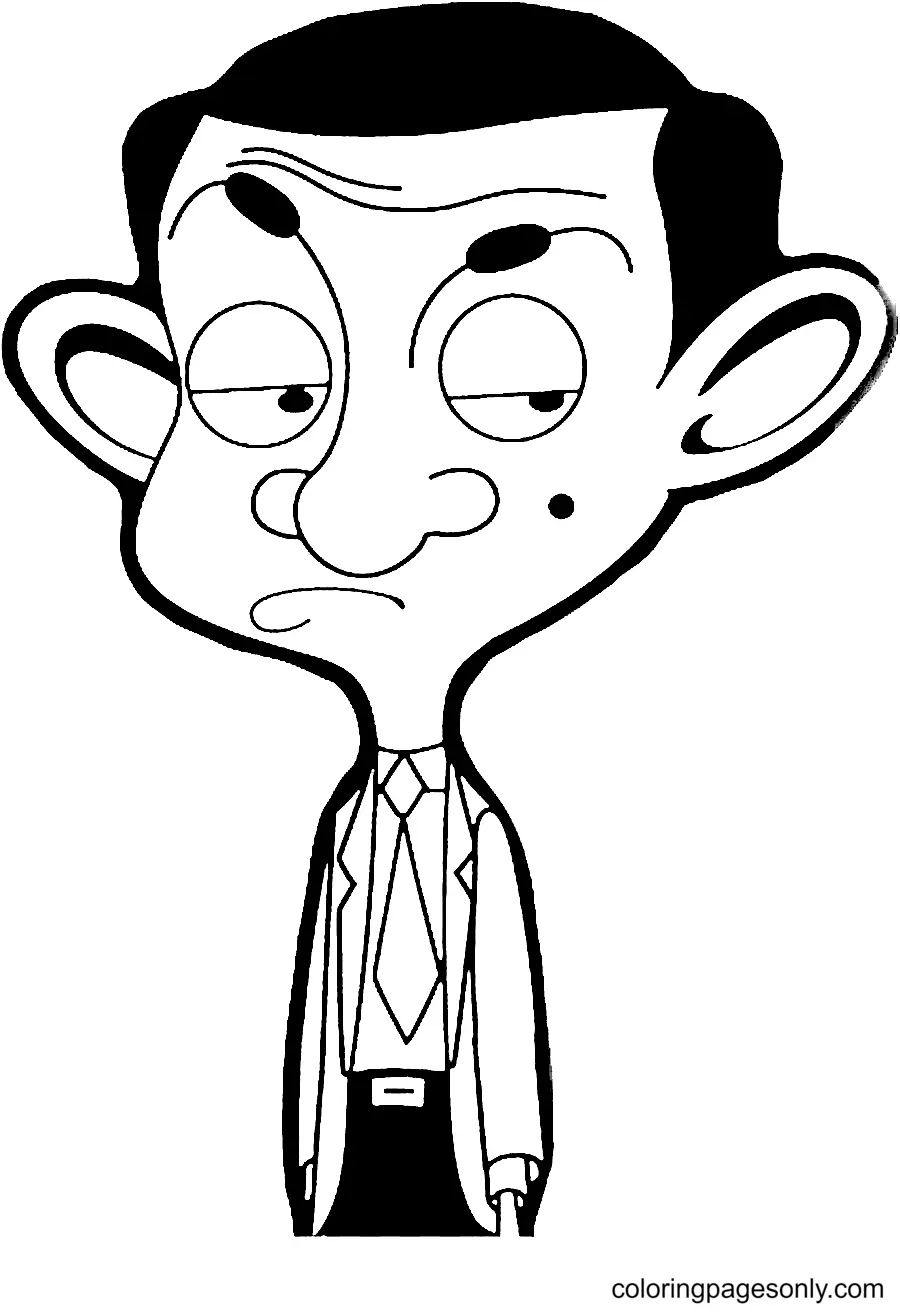 Çocuklar İçin Mr-Bean Boyama Sayfaları 