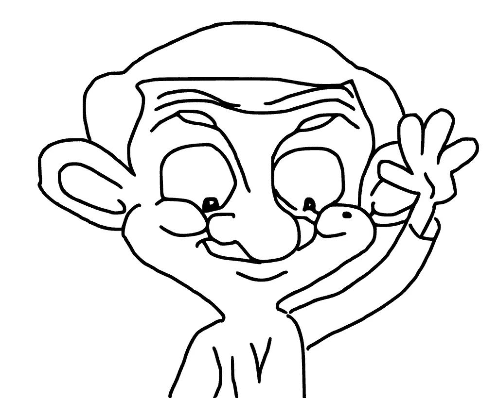 Çocuklar İçin Mr-Bean Boyama Sayfaları 