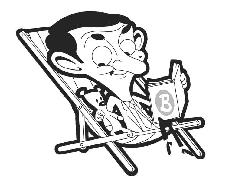 Çocuklar İçin Mr-Bean Boyama Sayfaları 