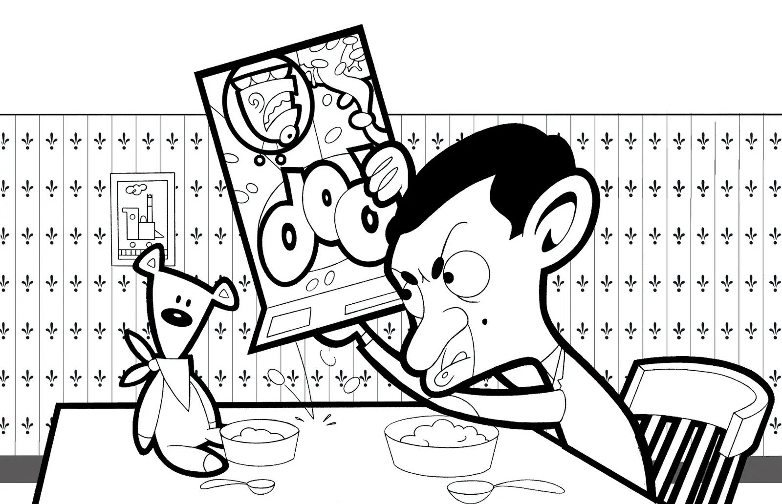 Çocuklar İçin Mr-Bean Boyama Sayfaları 