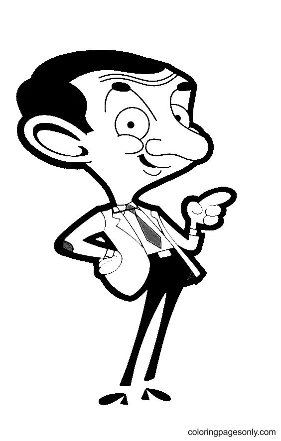 Çocuklar İçin Mr-Bean Boyama Sayfaları 