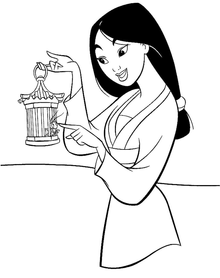 Çocuklar İçin Mulan Boyama Sayfaları 