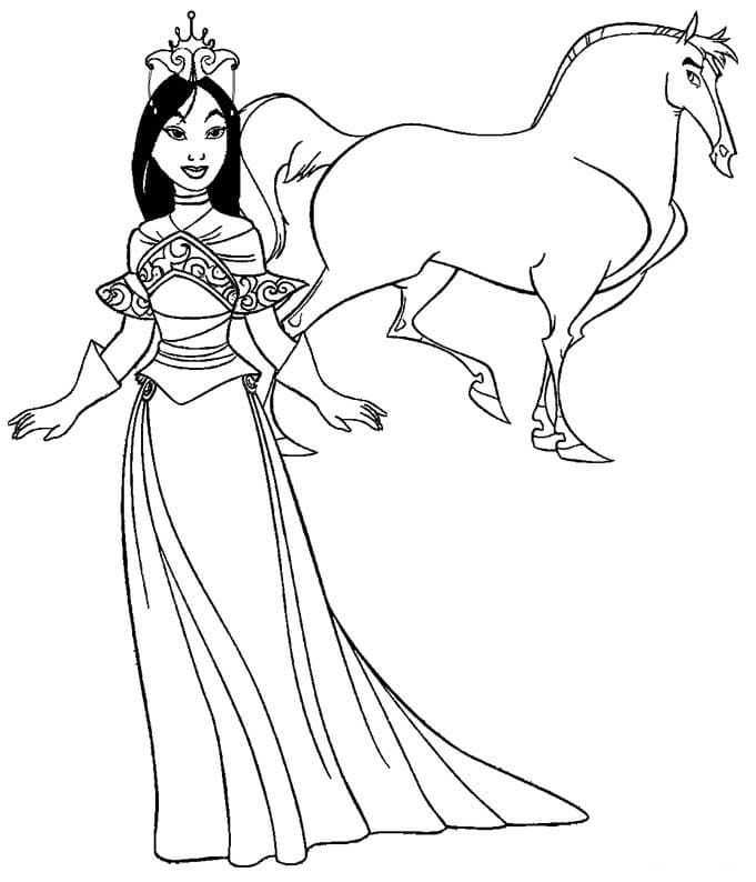 Çocuklar İçin Mulan Boyama Sayfaları 