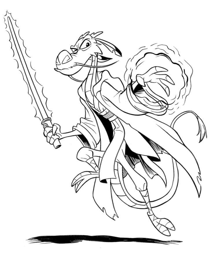Çocuklar İçin Mulan Boyama Sayfaları 