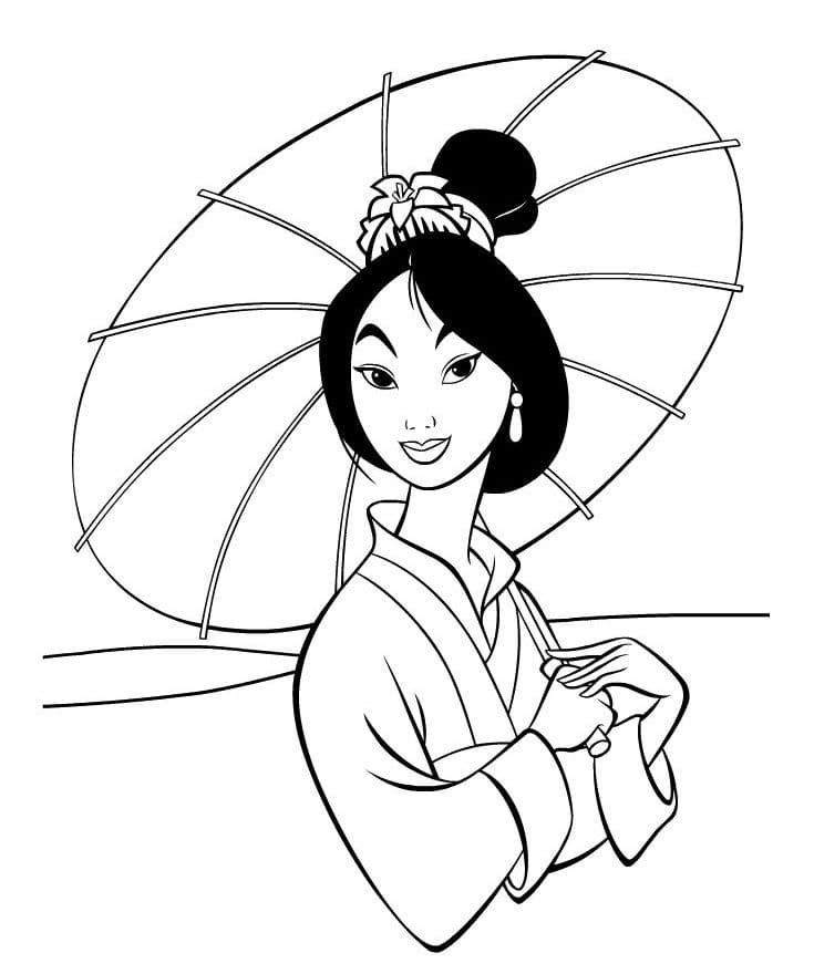 Çocuklar İçin Mulan Boyama Sayfaları 