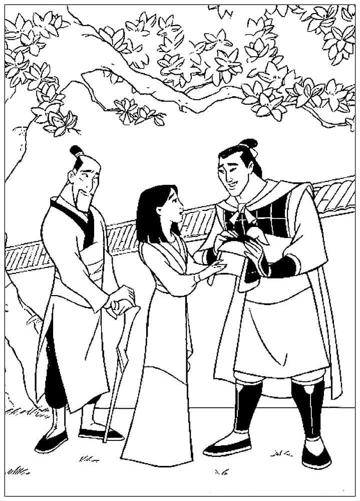 Çocuklar İçin Mulan Boyama Sayfaları 