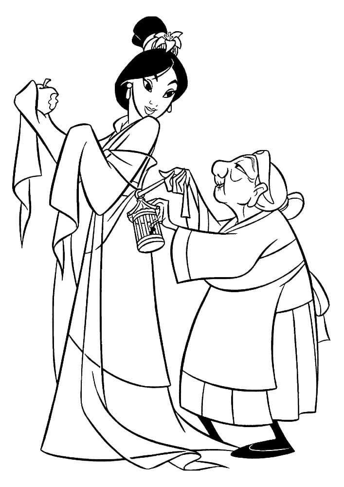 Çocuklar İçin Mulan Boyama Sayfaları 