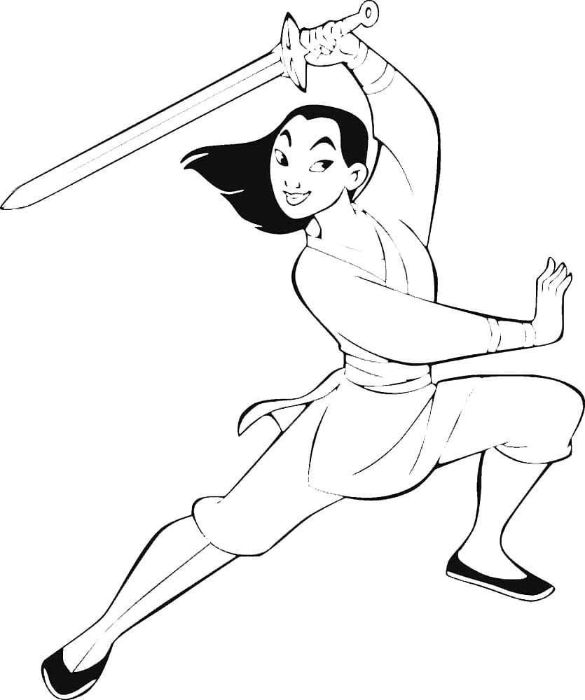 Çocuklar İçin Mulan Boyama Sayfaları 