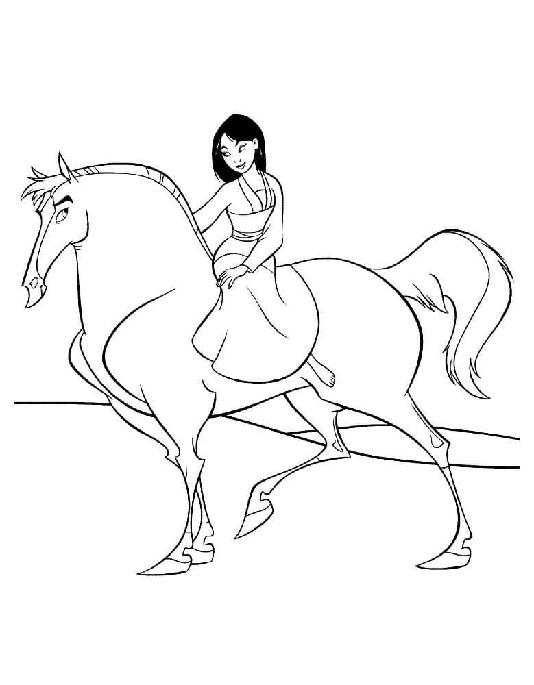 Çocuklar İçin Mulan Boyama Sayfaları 