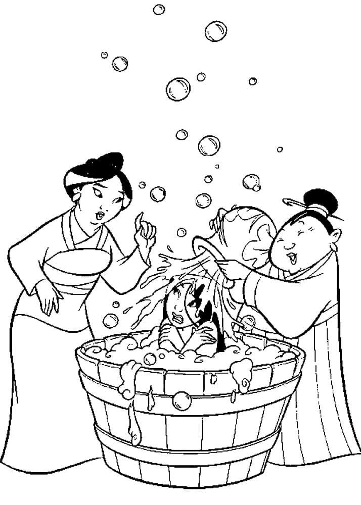 Çocuklar İçin Mulan Boyama Sayfaları 