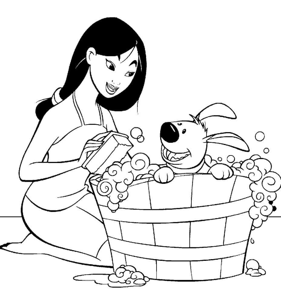 Çocuklar İçin Mulan Boyama Sayfaları 