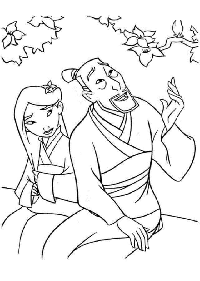 Çocuklar İçin Mulan Boyama Sayfaları 