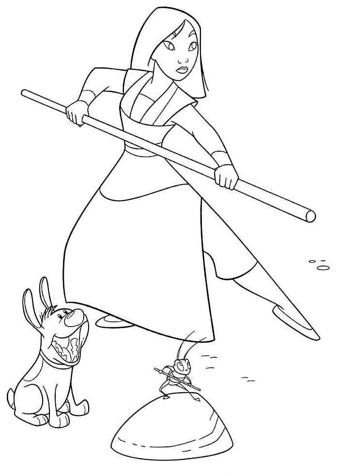 Çocuklar İçin Mulan Boyama Sayfaları 