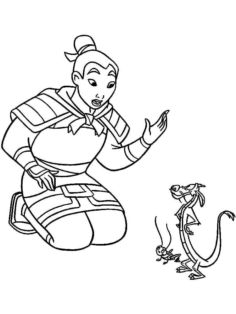 Çocuklar İçin Mulan Boyama Sayfaları 