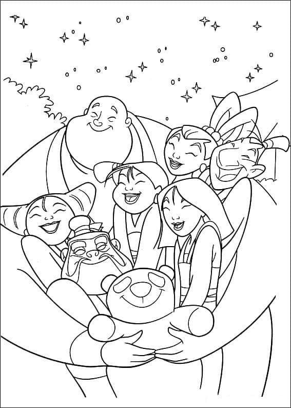 Çocuklar İçin Mulan Boyama Sayfaları 
