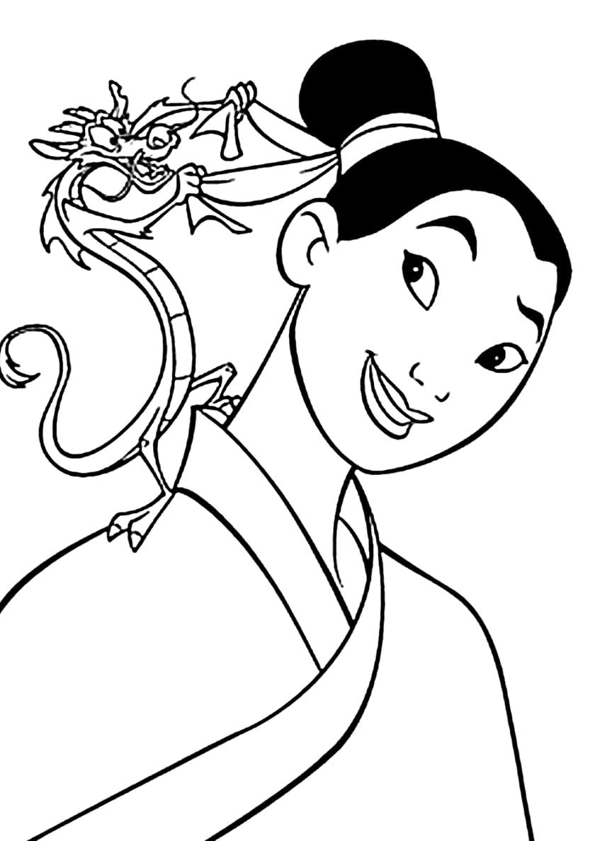 Çocuklar İçin Mulan Boyama Sayfaları 