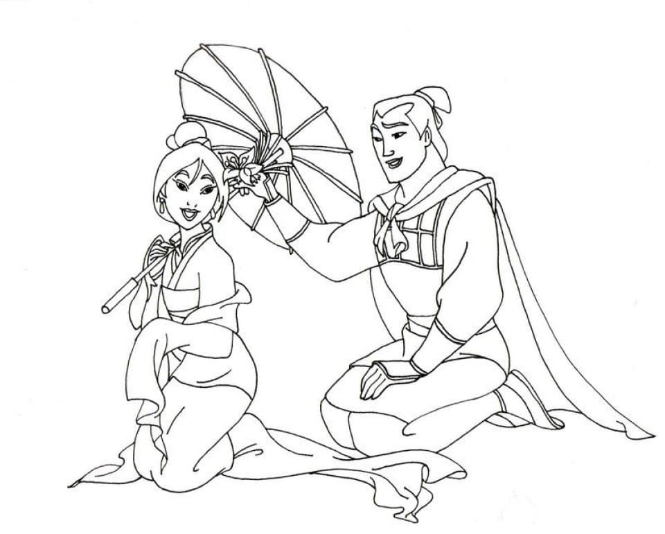 Çocuklar İçin Mulan Boyama Sayfaları 