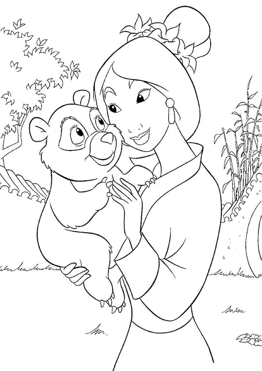 Çocuklar İçin Mulan Boyama Sayfaları 