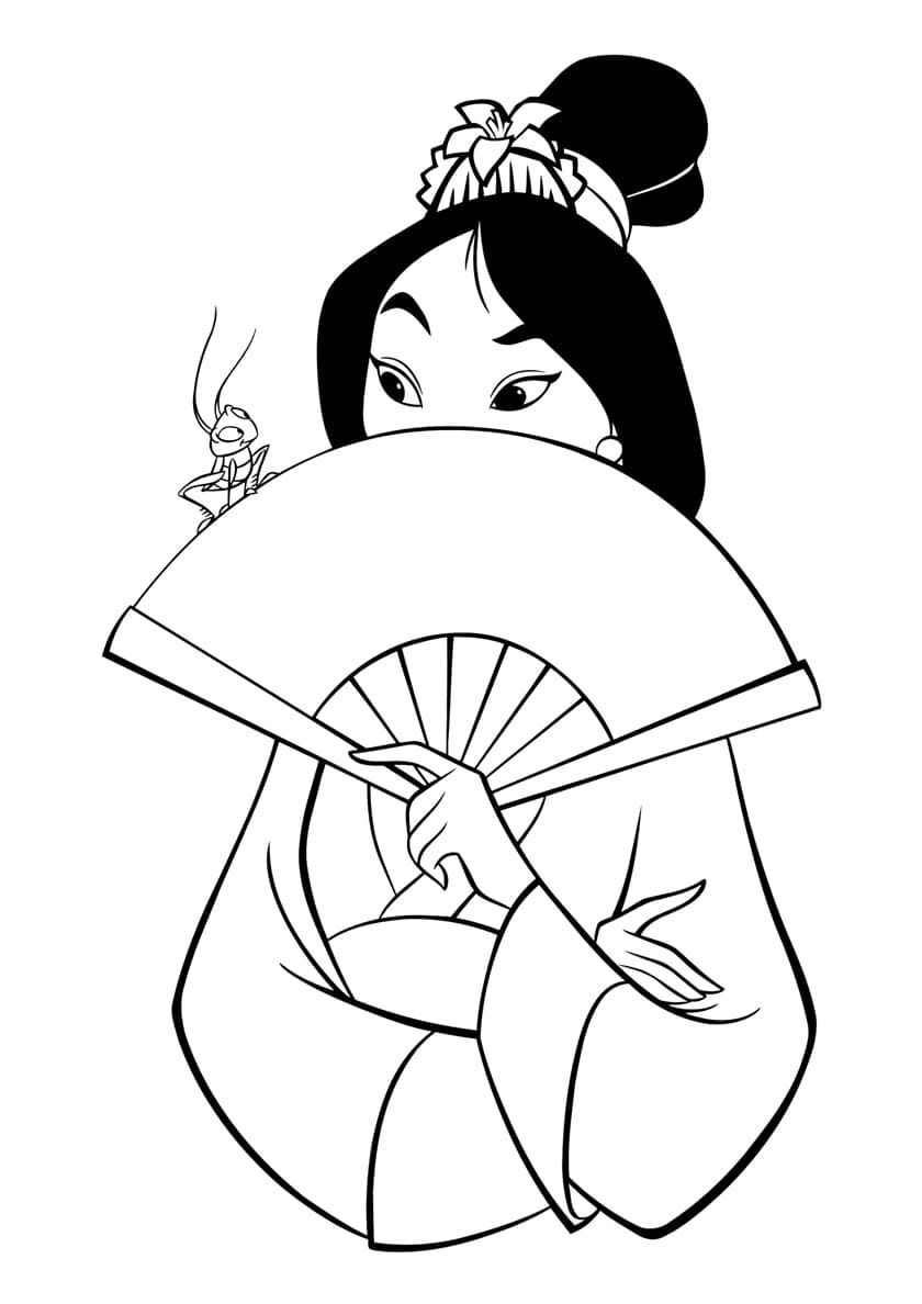 Çocuklar İçin Mulan Boyama Sayfaları 
