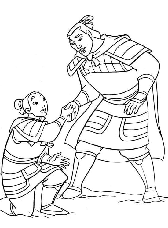 Çocuklar İçin Mulan Boyama Sayfaları 