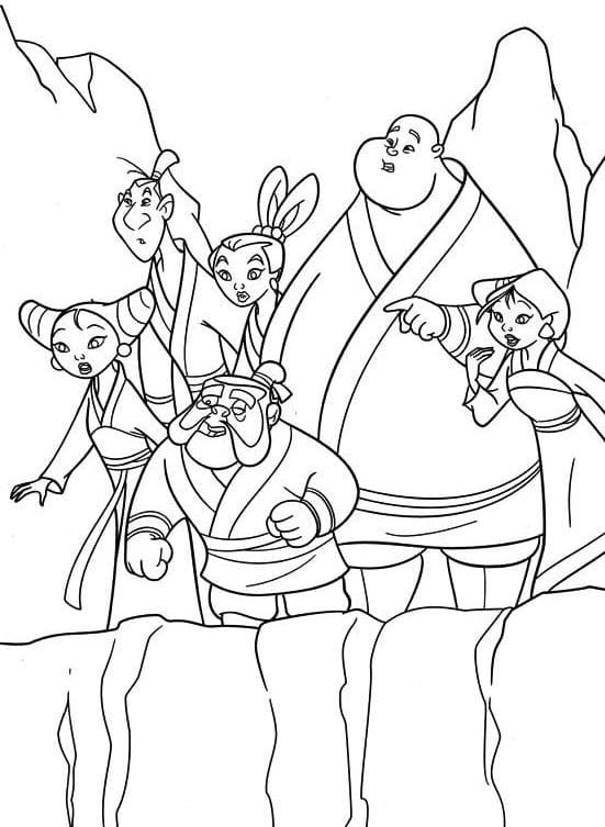 Çocuklar İçin Mulan Boyama Sayfaları 