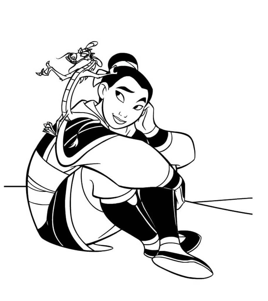 Çocuklar İçin Mulan Boyama Sayfaları 