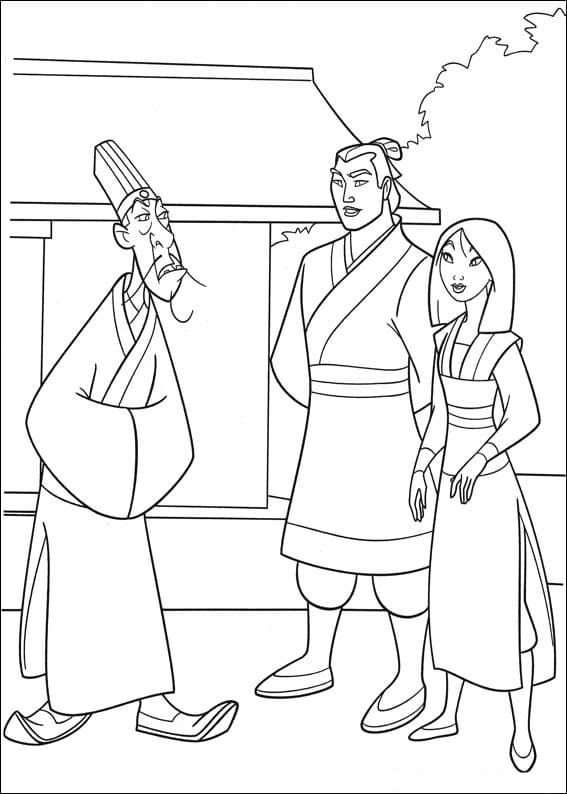 Çocuklar İçin Mulan Boyama Sayfaları 