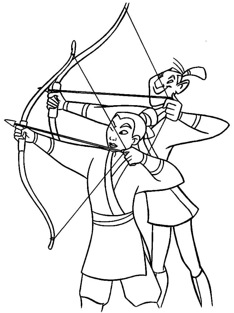 Çocuklar İçin Mulan Boyama Sayfaları 