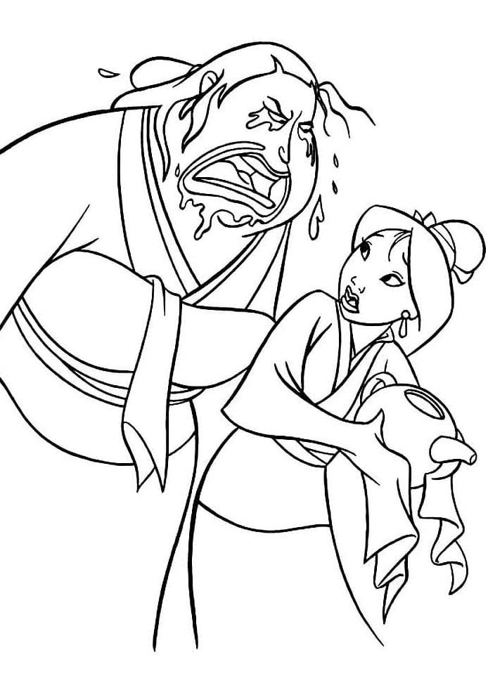 Çocuklar İçin Mulan Boyama Sayfaları 