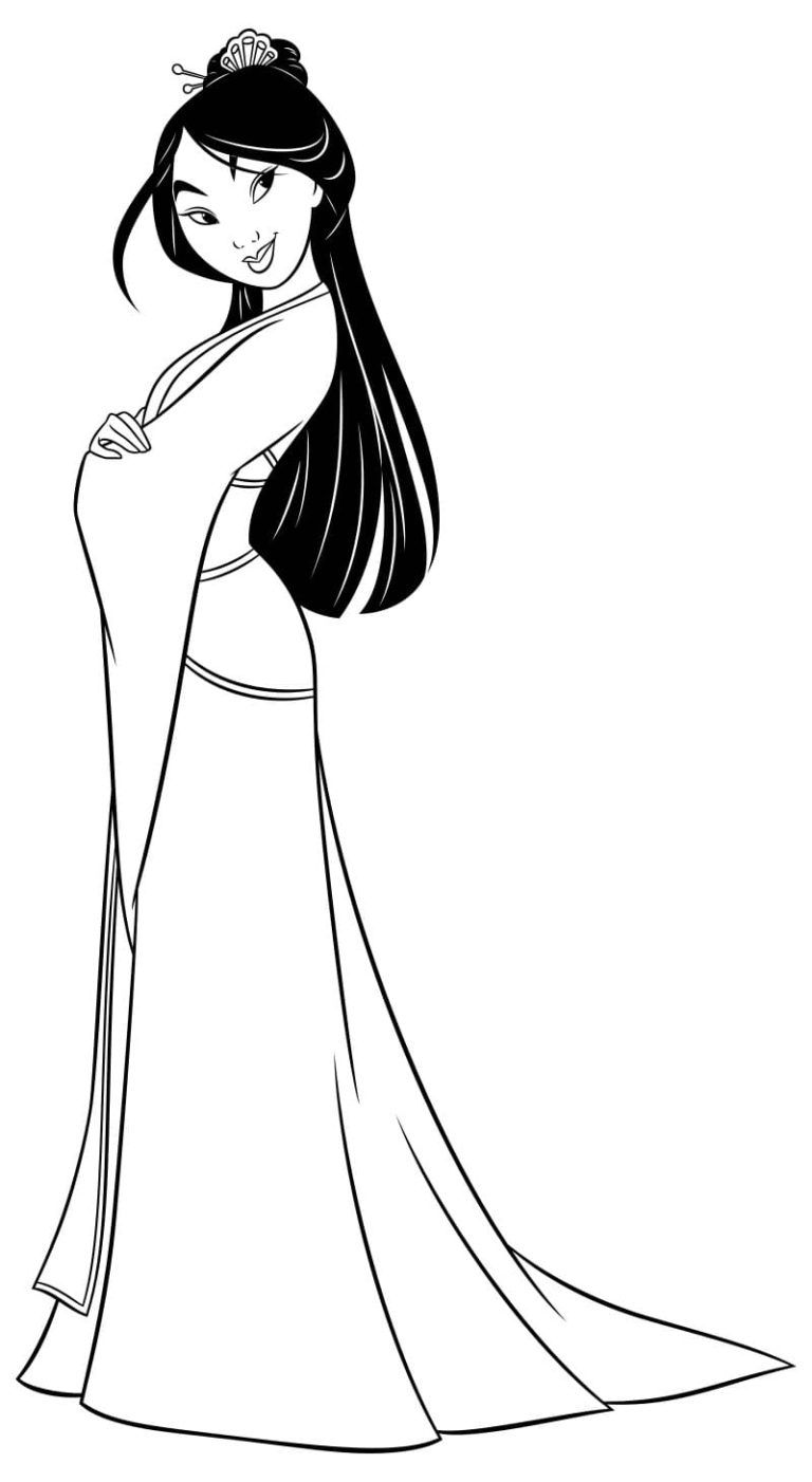 Çocuklar İçin Mulan Boyama Sayfaları 
