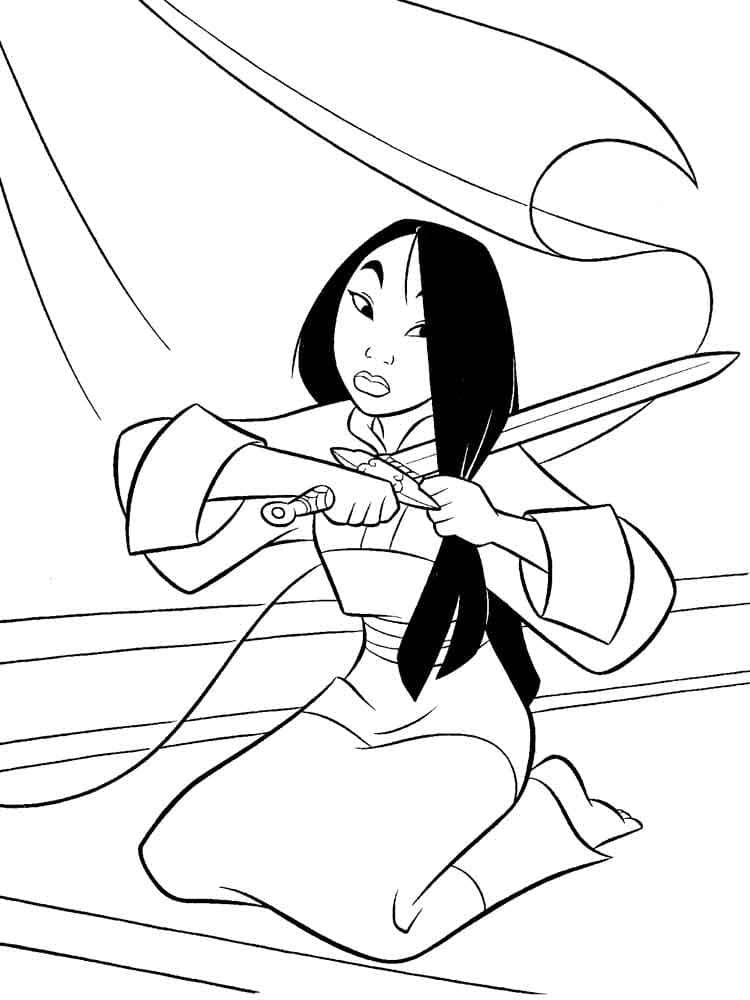 Çocuklar İçin Mulan Boyama Sayfaları 