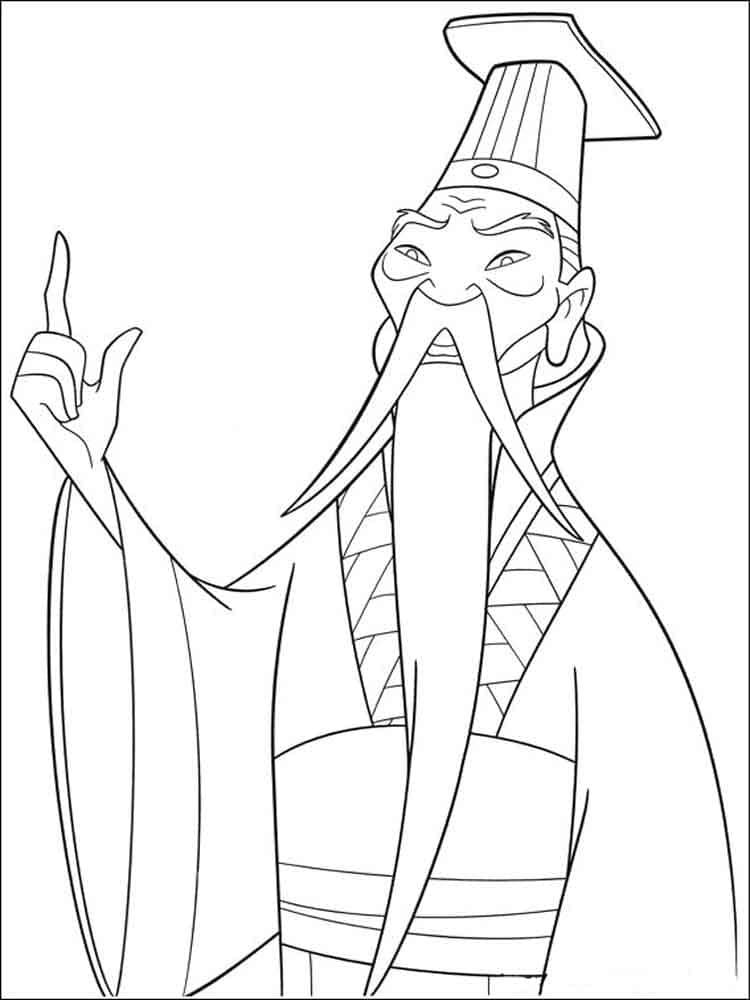 Çocuklar İçin Mulan Boyama Sayfaları 