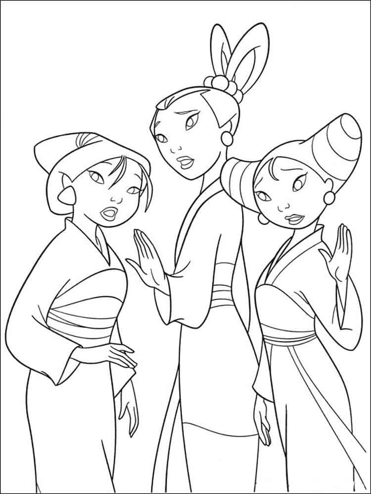 Çocuklar İçin Mulan Boyama Sayfaları 