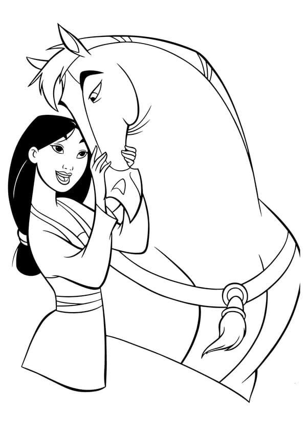 Çocuklar İçin Mulan Boyama Sayfaları 
