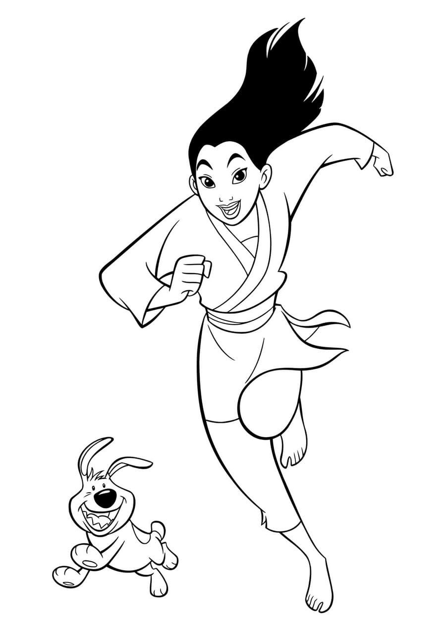 Çocuklar İçin Mulan Boyama Sayfaları 
