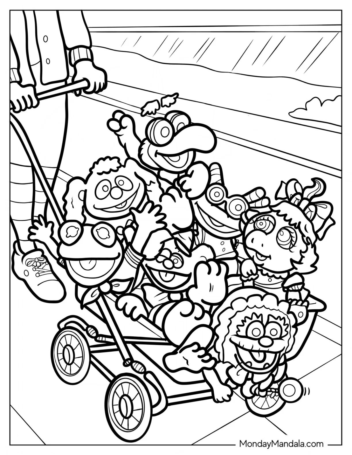 Çocuklar İçin Muppet Boyama Sayfaları 
