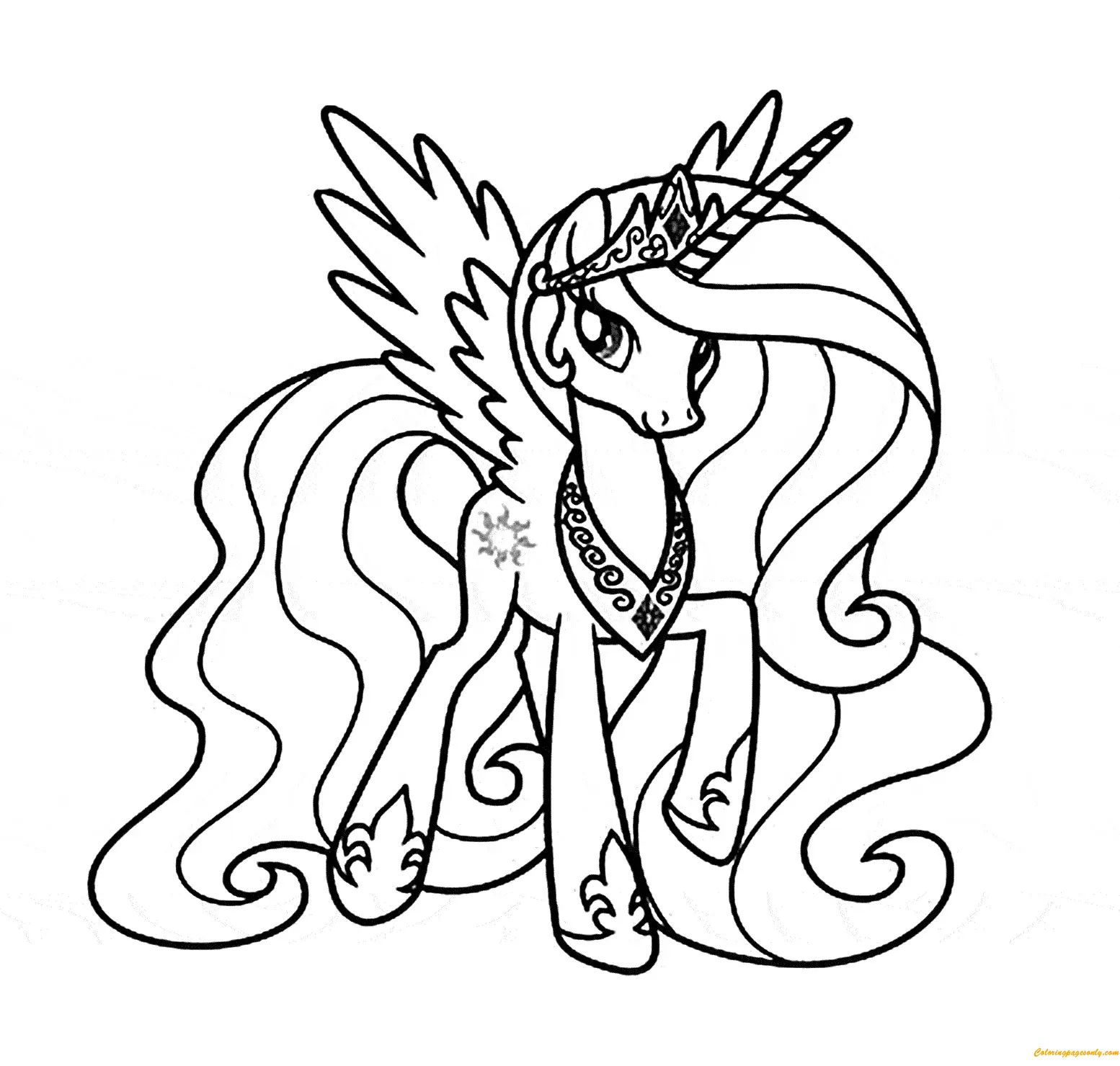 Çocuklar İçin My Little Pony Boyama Sayfaları 