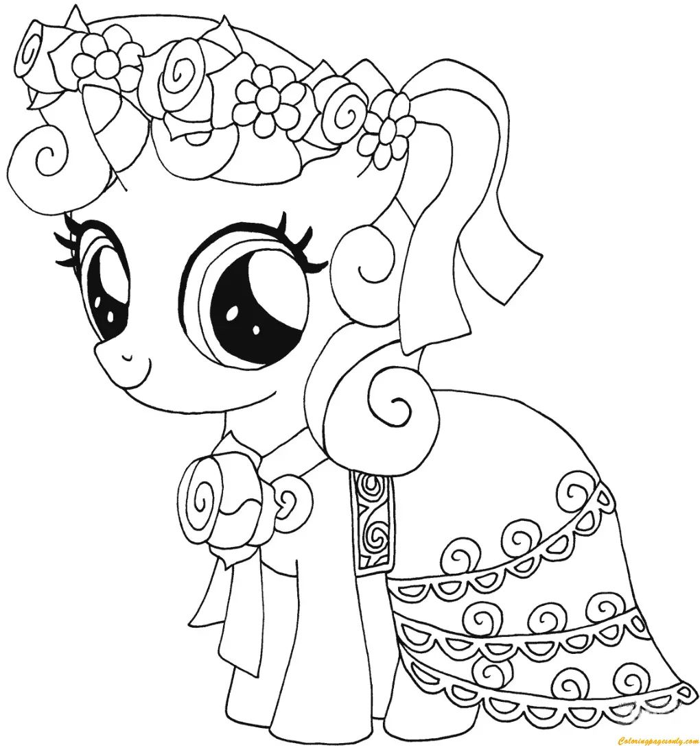 Çocuklar İçin My Little Pony Boyama Sayfaları 