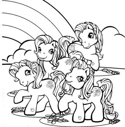 Çocuklar İçin My Little Pony Boyama Sayfaları 