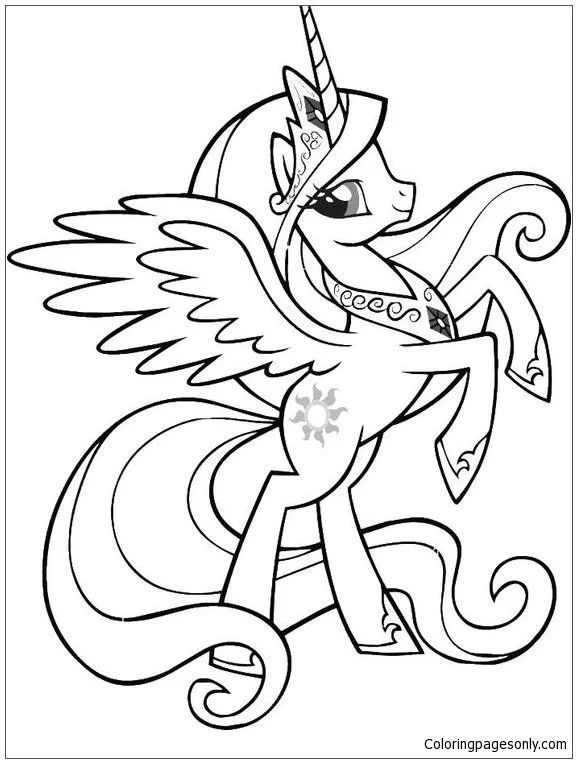 Çocuklar İçin My Little Pony Boyama Sayfaları 