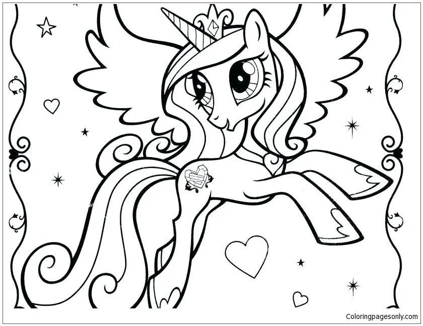 Çocuklar İçin My Little Pony Boyama Sayfaları 