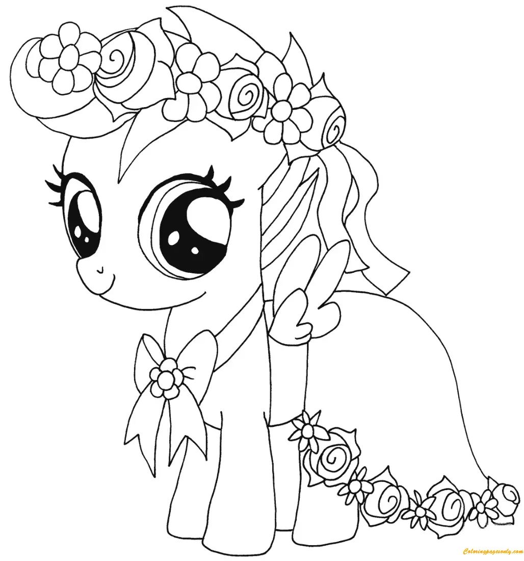 Çocuklar İçin My Little Pony Boyama Sayfaları 
