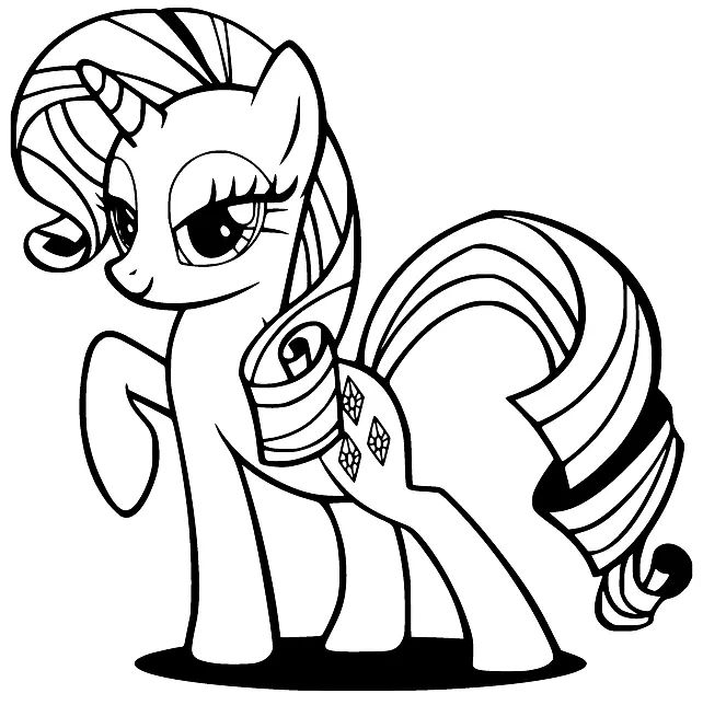 Çocuklar İçin My Little Pony Boyama Sayfaları 