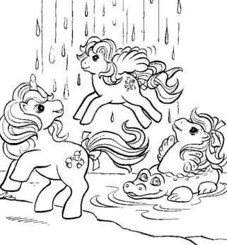 Çocuklar İçin My Little Pony Boyama Sayfaları 