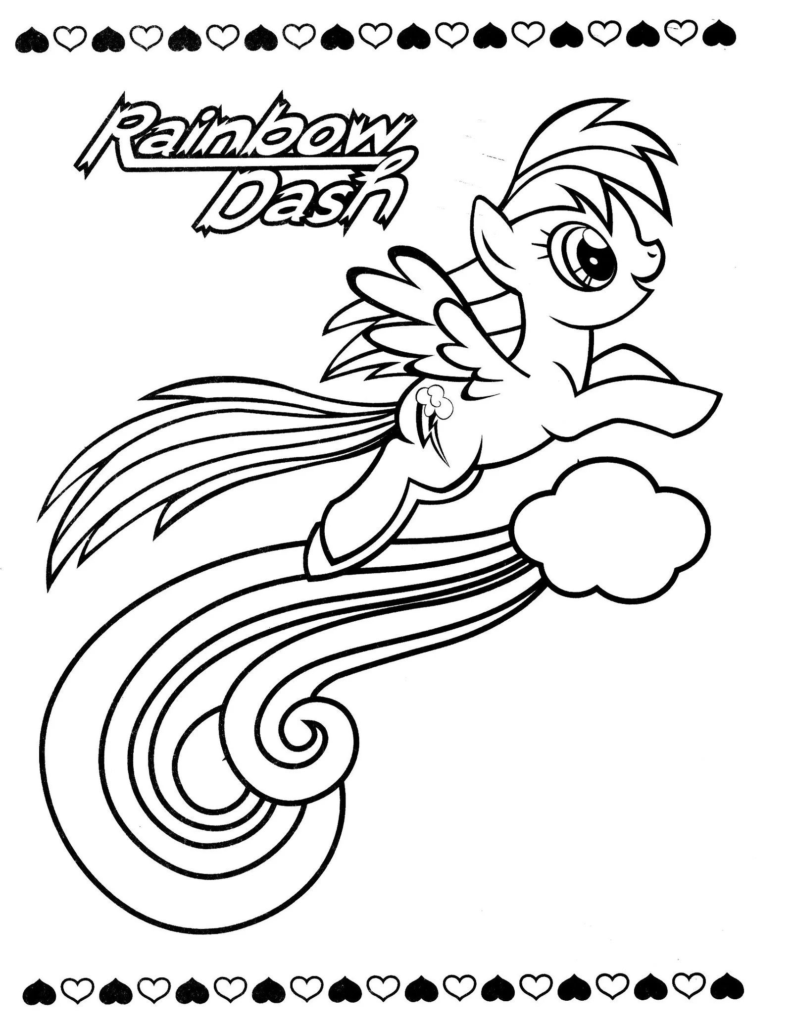 Çocuklar İçin My Little Pony Boyama Sayfaları 
