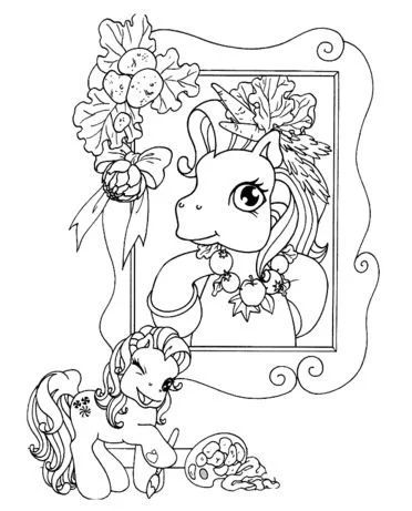 Çocuklar İçin My Little Pony Boyama Sayfaları 