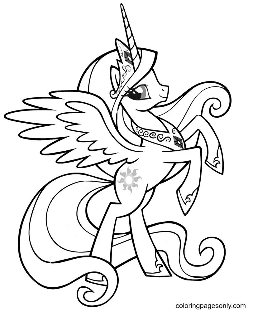 Çocuklar İçin My Little Pony Boyama Sayfaları 